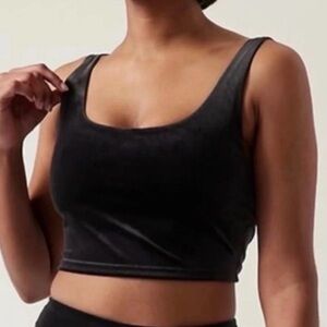 Athleta Velvet Cut Out Crop Top
